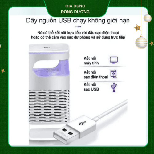 Đèn Bắt Muỗi Có Quạt Hút Thông Minh Diệt Côn Trùng, Kiêm Đèn Ngủ - Ảnh 4