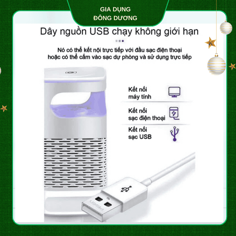 Đèn Bắt Muỗi Có Quạt Hút Thông Minh Diệt Côn Trùng, Kiêm Đèn Ngủ - Ảnh 4