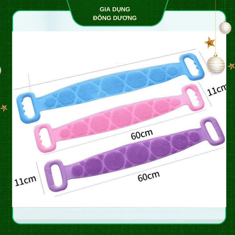 Dây Cọ Lưng, Kì Lưng Silicon 2 Mặt Siêu Bền - Ảnh 2
